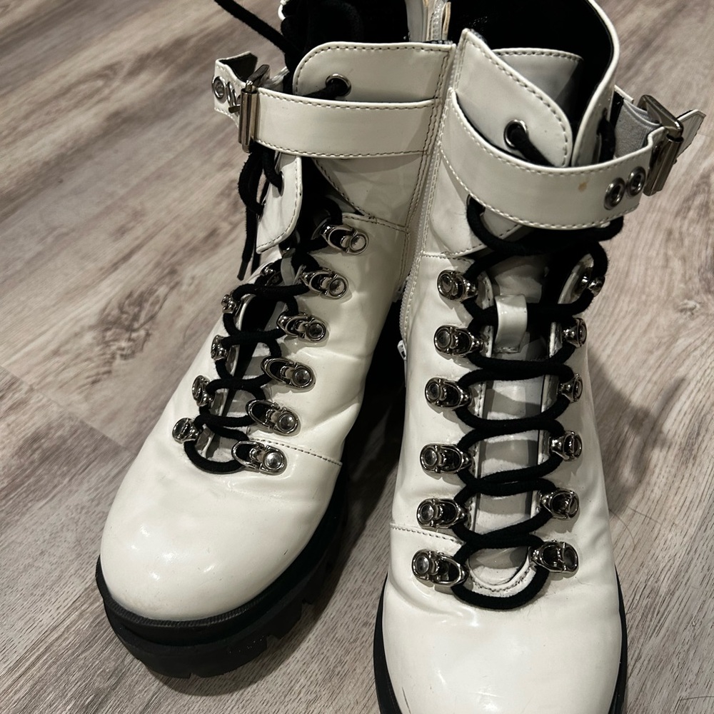 Jeffrey Campbell White Boots Size 8